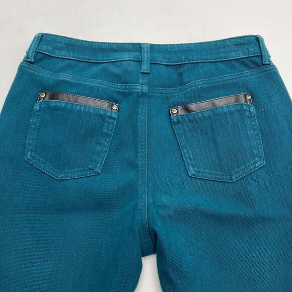 BELLE Women’s 4 Petite Green Boot Leg Jeans - Picture 2 of 3